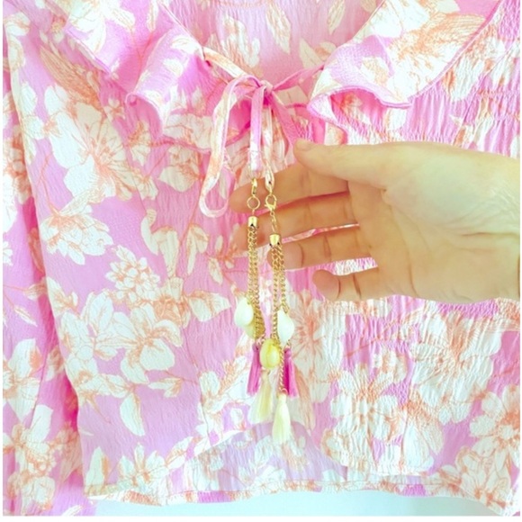 Forever21 Floral Flowy Long-Sleeve Blouse - Picture 7 of 9